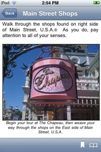 This example talks about how the five senses are used in the shops of Main Street, U.S.A.