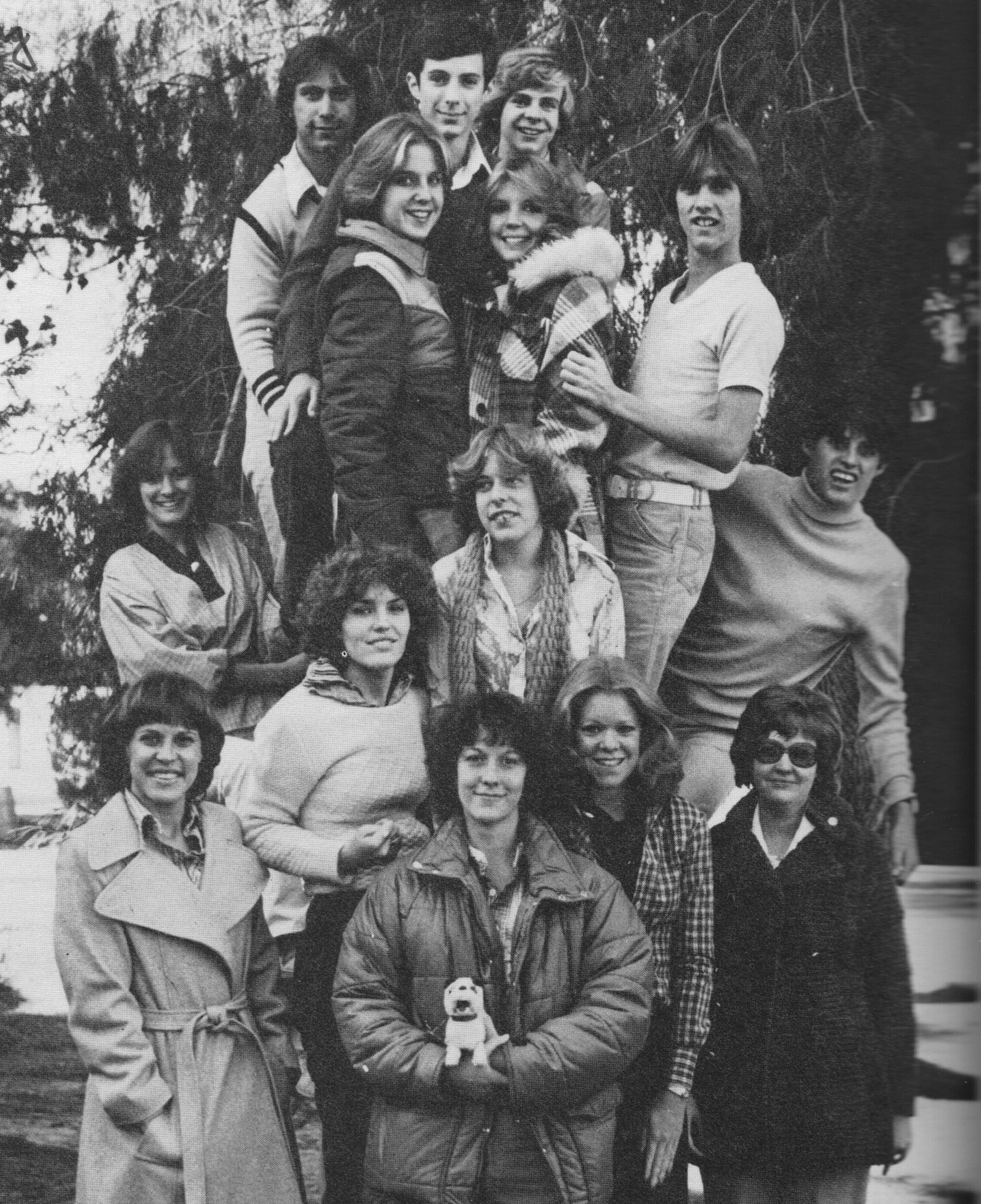 One of the few photos I have with Miss Goehring and I together in the same photo, along with our 1979 thespian group. I'm in the turtle neck on the opposite side.